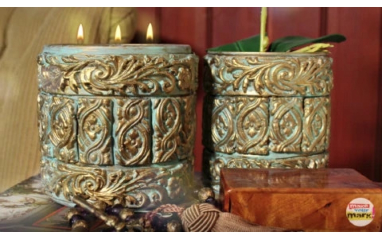 DIY Baroque Candle with Premier Clay by Mark Montano